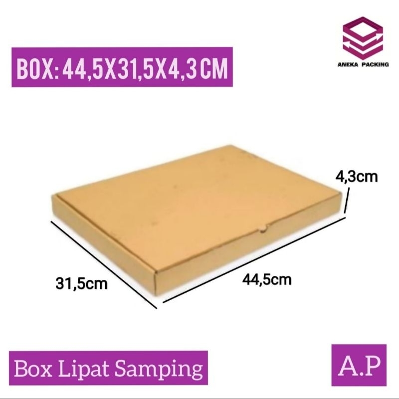 

Box 44,5x31,5x4,3 cm(jam) /kardus/hampers/boxonlineshop/packing