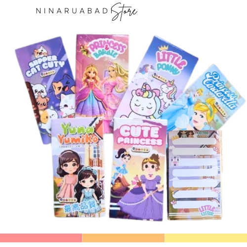 

♥Grodir♥ Sticky Note Mini / Buku Catatan Mini Book Diary Karakter Random / Buku Memo Mini