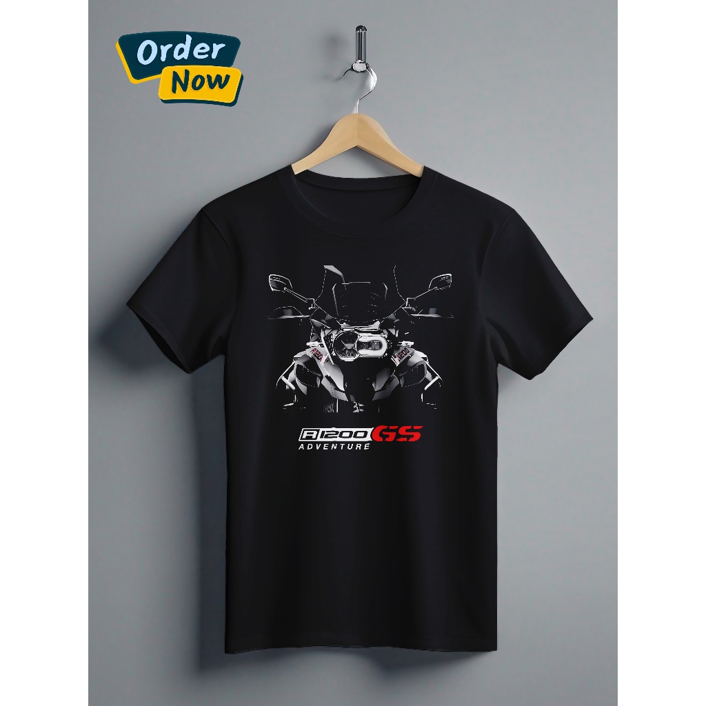 kaos bmw 1200 gs adventure touring otomotif baju atasan pria wanita premium cotton 30s