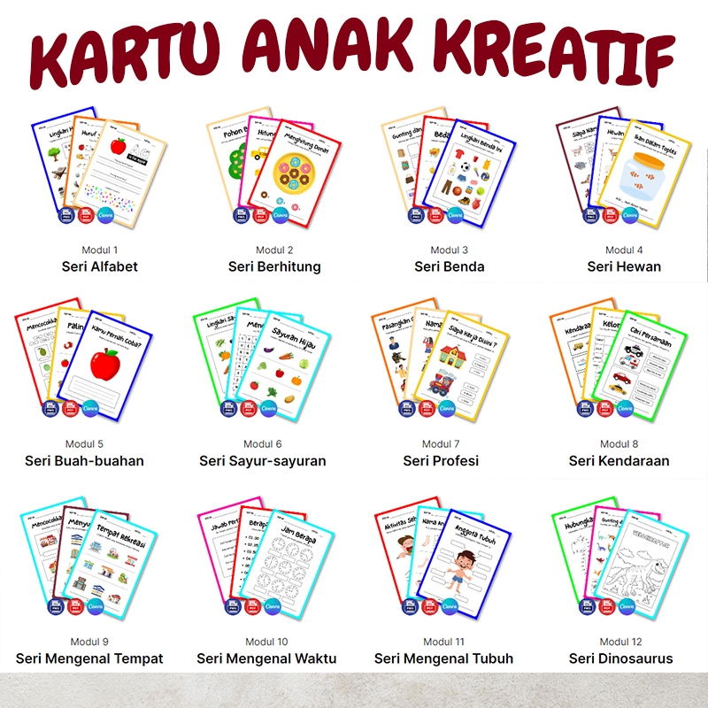 Mainan Edukasi Anak | Kartu Anak Kreatif | Kartu Cerdas Anak TK | Mainan Kreatif Anak TK