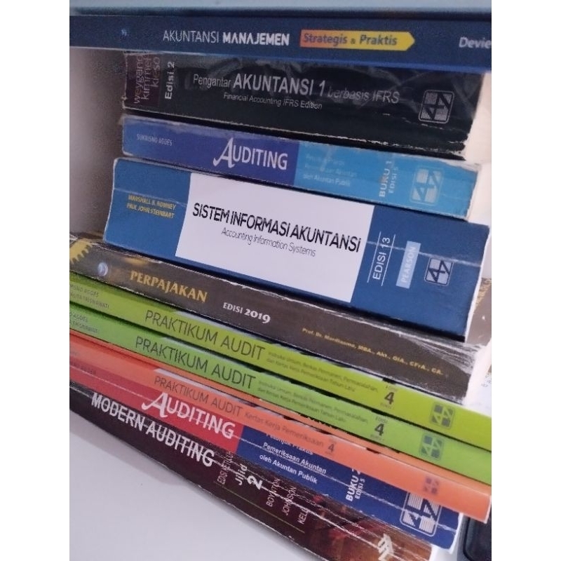 

preloved buku cetak bukcet kuliah jurusan akuntansi mulai harga 30-55k ribu rb. akuntansi pajak manajemen strategik perpajakan audit auditing pemasaran ak pengantar akl keuangan lanjutan bisnis ekonomi sistem informasi kieso ifrs philip kotler keller