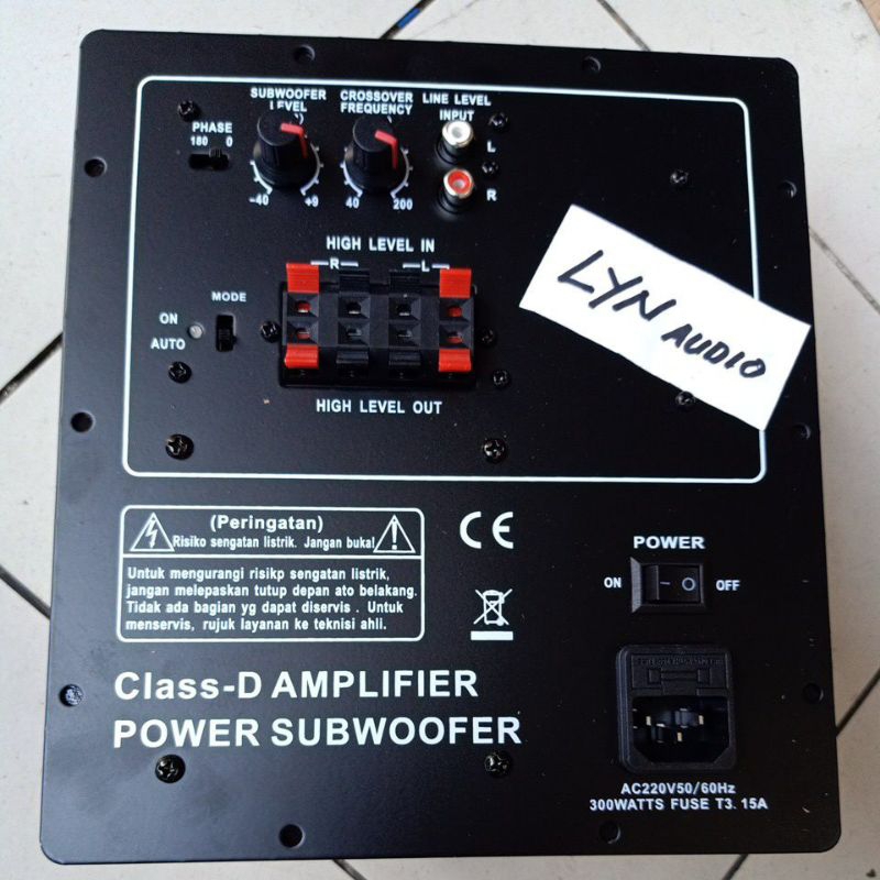 POWER KIT SUBWOOFER HT300D CLASS D 500 WATT HT 300 D