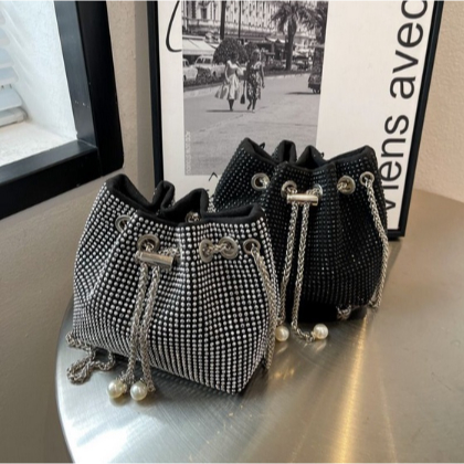 Bucket Bag Wanita Import - Tas Selempang Wanita Bling Bling Import Terbaru Fashion Korea - Tas Pesta