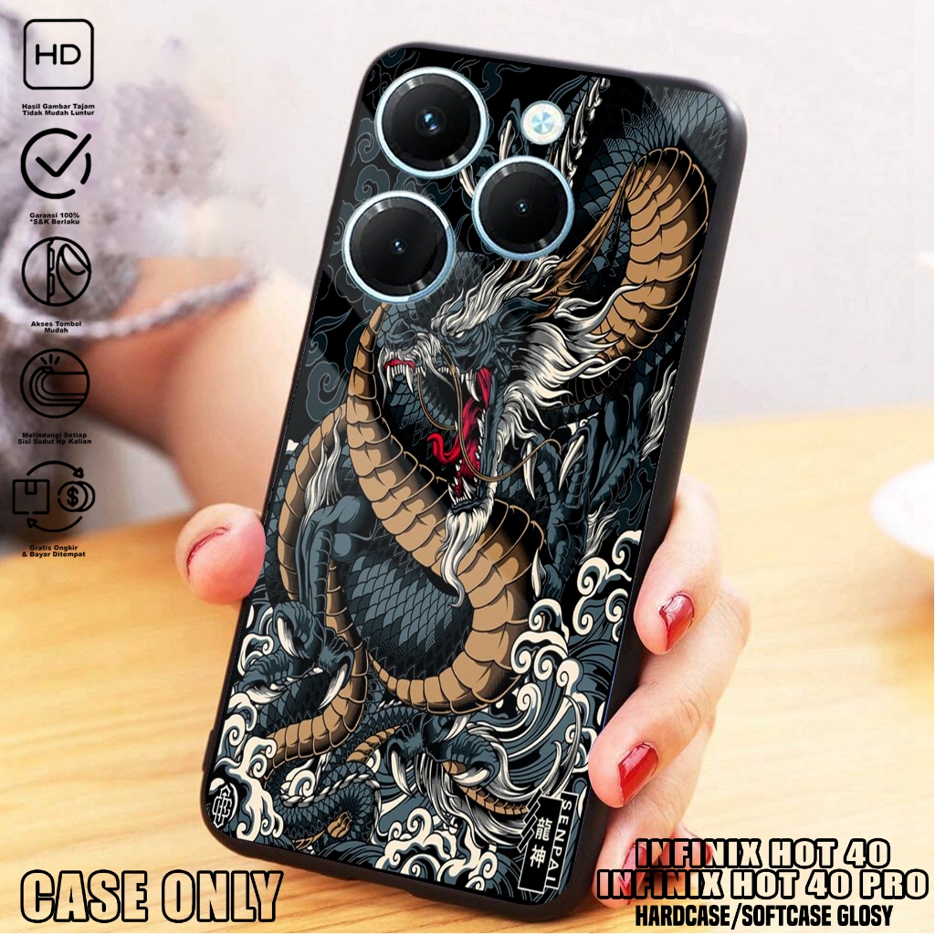 Case  INFINIX HOT 40 / INFINIX HOT 40 PRO  - Casing INFINIX HOT 40 / INFINIX HOT 40 PRO [ DRGN ] Sil