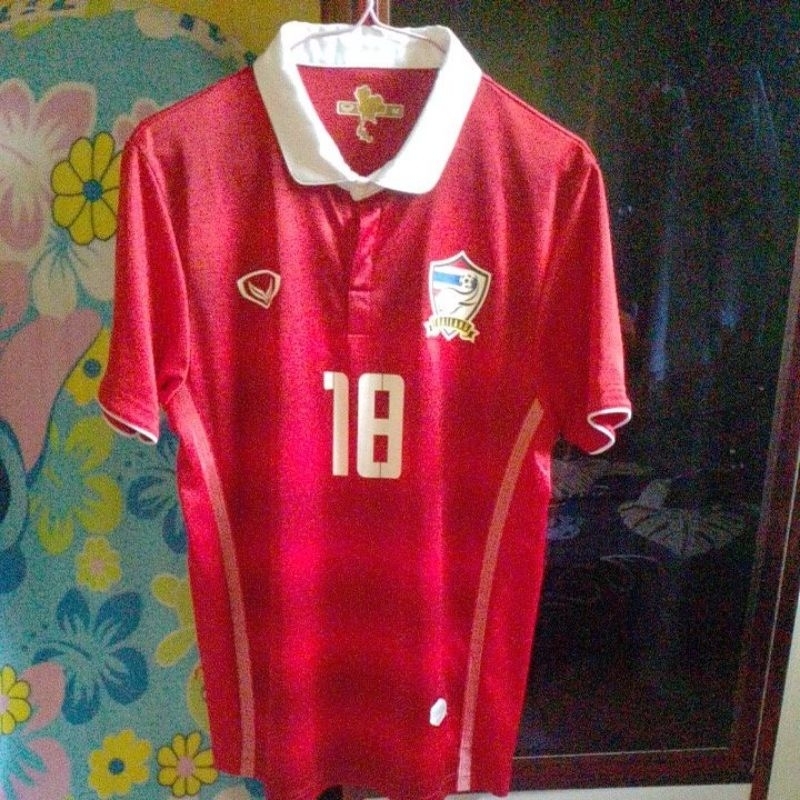 Jersey Timnas Thailand away merah 2014 original size M