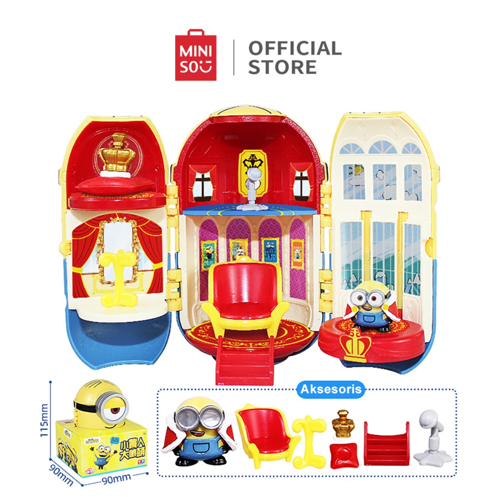 Miniso x Minions Collection Blind Box Surprising Parties Kotak Buta Mata Besar Yang Lucu Hadiah Anak