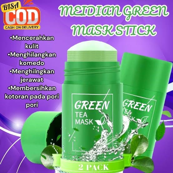 Green Mask Stick Original 100% / Meidian Green Mask stick / Masker Green Tea / Green Mask stik / Gre