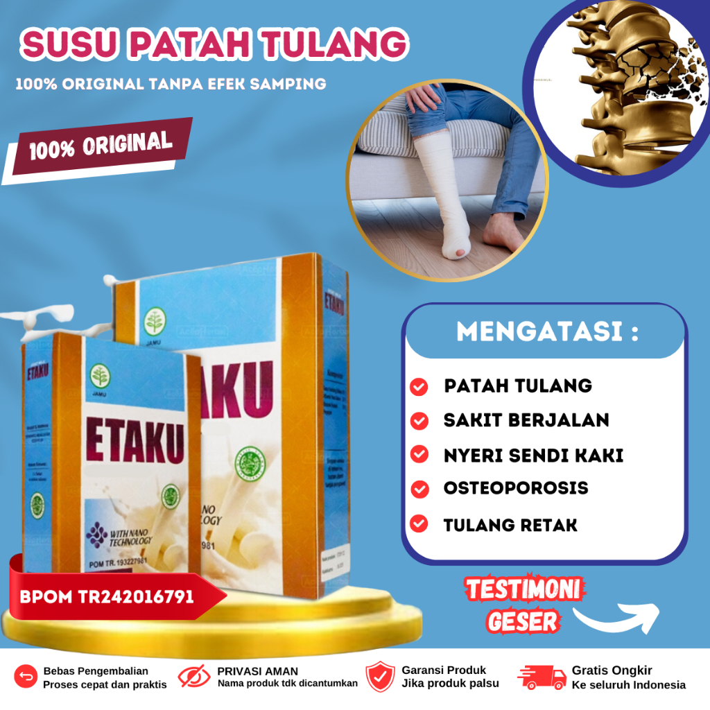 Susu Penguat Tulang Anak dan dewasa, Susu Patah Tulang, Obat Tulang Retak, Pengapuran Tulang