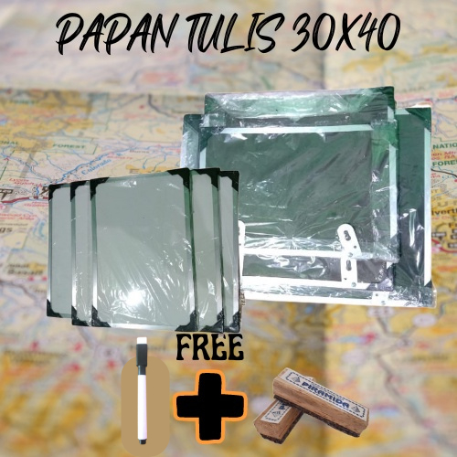 

Whiteboard Bolak Balik Bisa Digunakan Spidol Dan Kapur 30x40 Gratis Spidol dan Penghapus