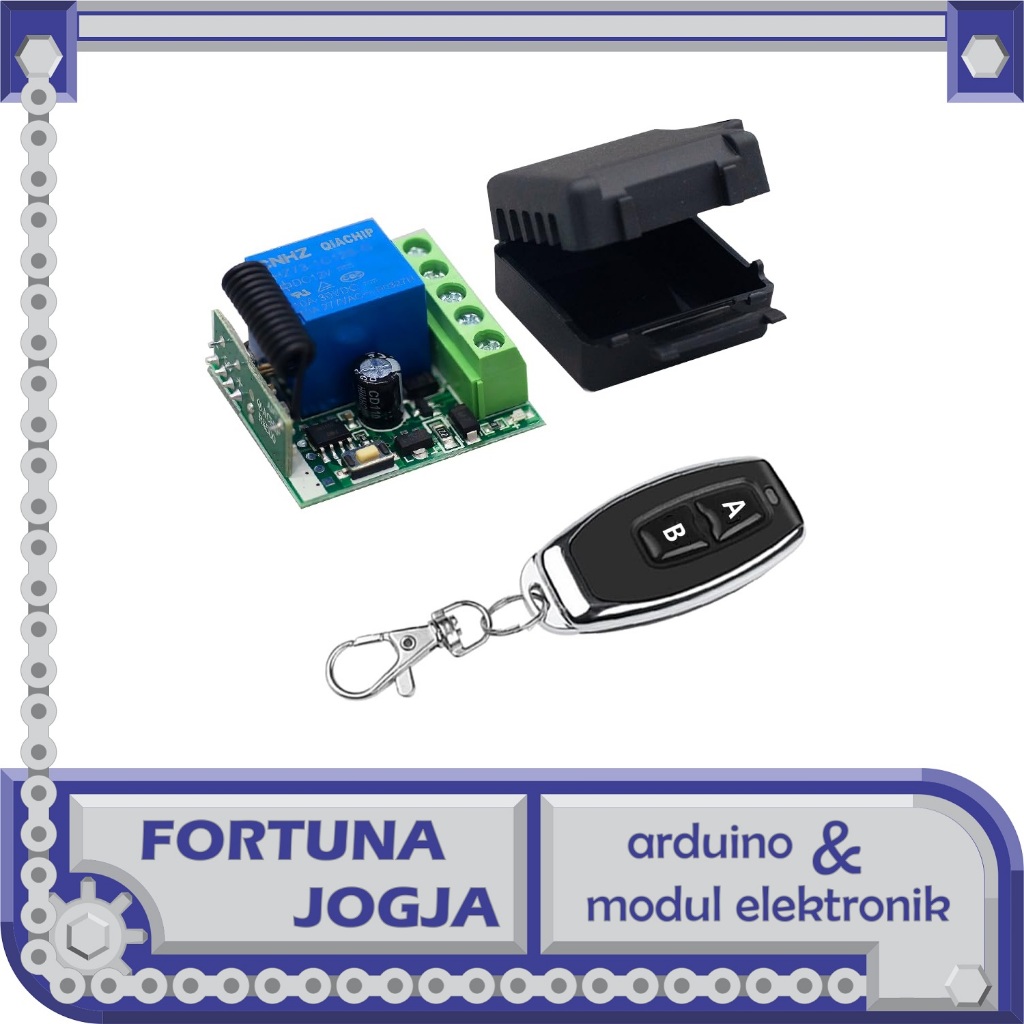 Modul Kontrol Relay 1ch 433MHz DC 12V 10A Remote Control Switch