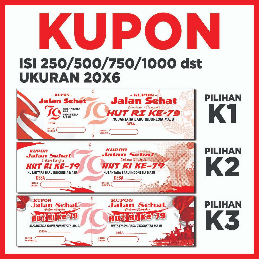 

Cetak kupon jalan sehat undian