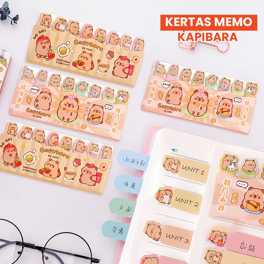 

Sticky Notes Motif Capybara Lucu 8 Baris Pembatas Buku Karakter / Kertas Memo Kapibara Catatan Penanda Buku Stick Note Stationery Stockami A95