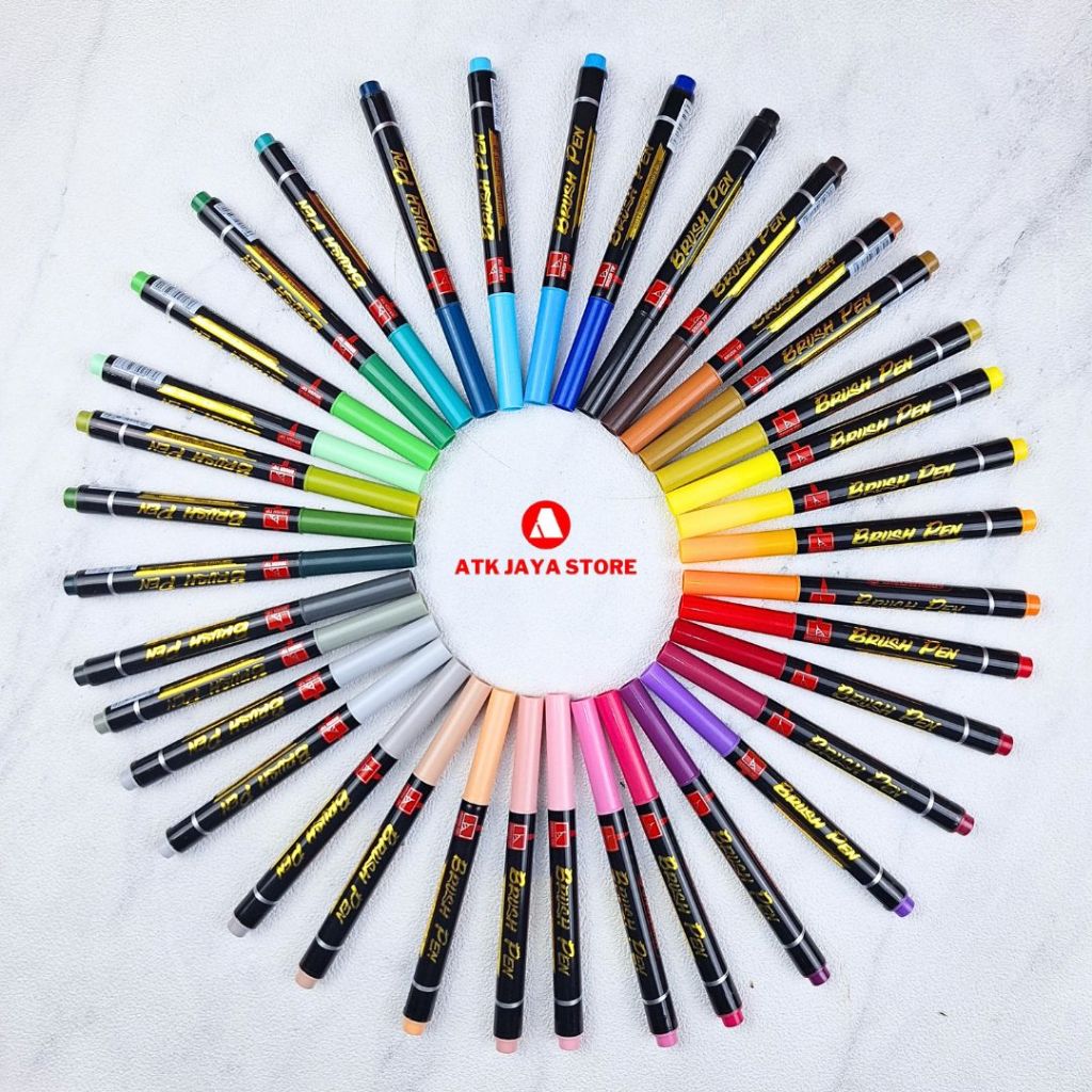 

Spidol Snowman Brush Pen BM 1 ready stock 36 warna