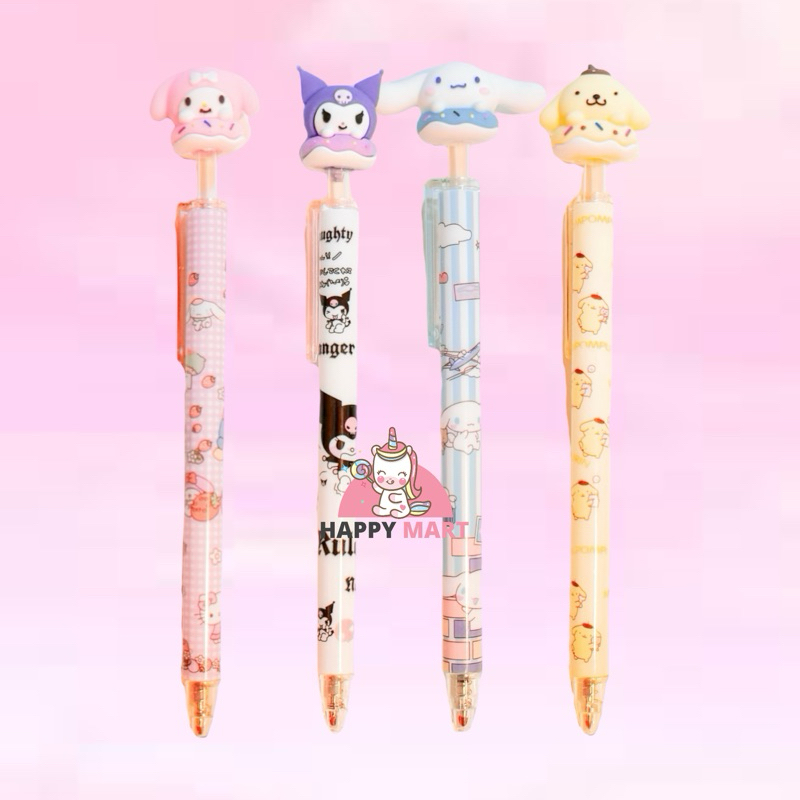 

Pulpen DONAT motif sanrio kuromi / melody / cinnamoroll