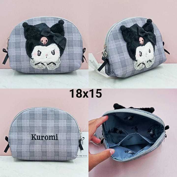 DOMPET KOSMETIK SANRIO | DOMPET KOSMETIK ORI SANRIO | POUCH SANRIO KUROMI
