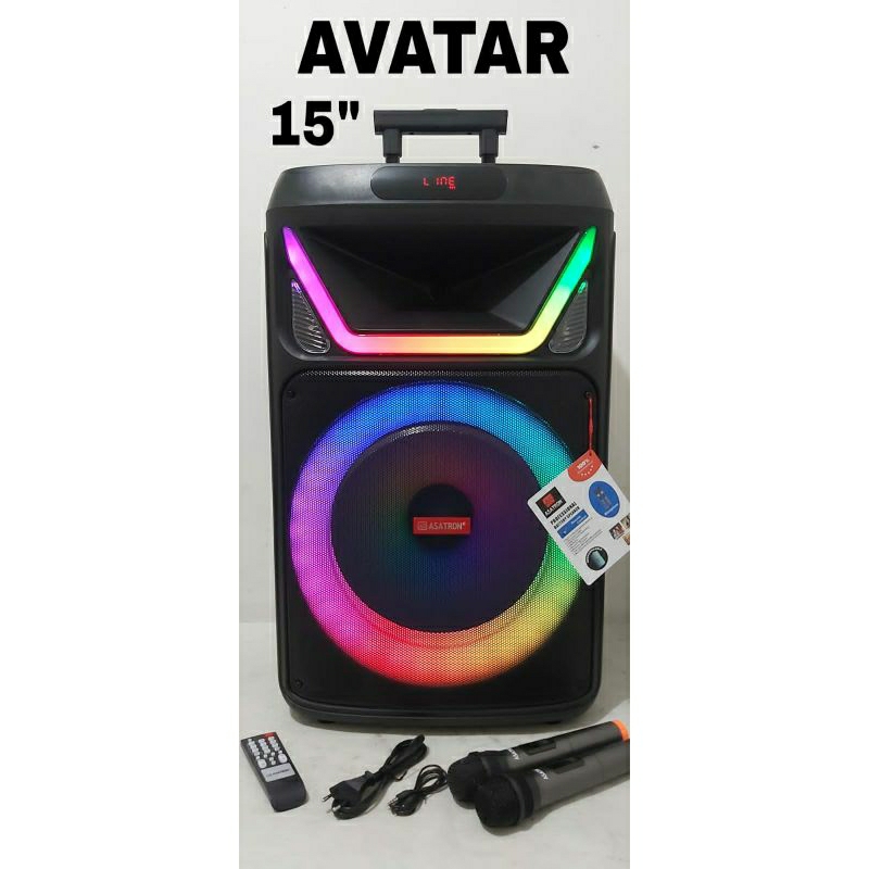 Speaker Aktif Bluetooth Portable Asatron AVATAR 15inch speaker 15 Rms 100Watt