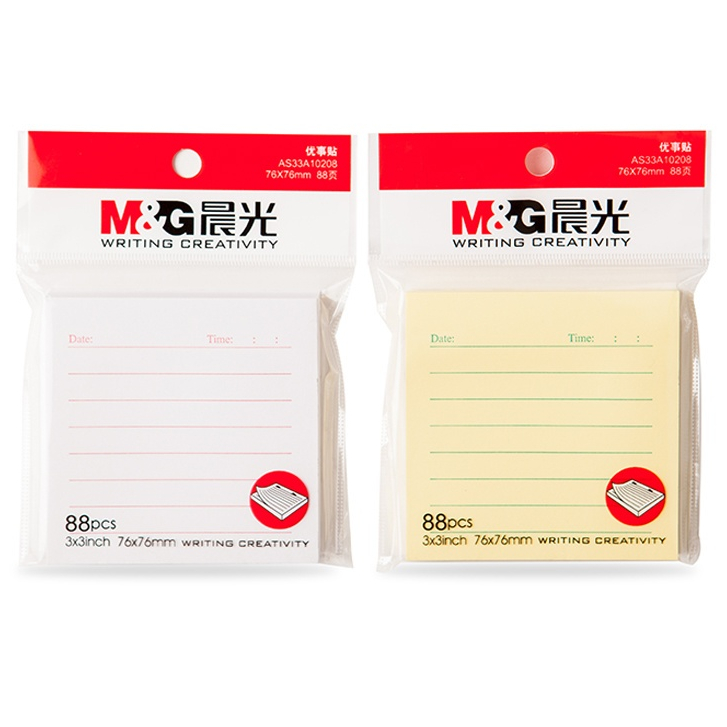 

TBMO M&G 3X3` LINED STICKY NOTES 88S 76X76MM - 109601/YS-125 --