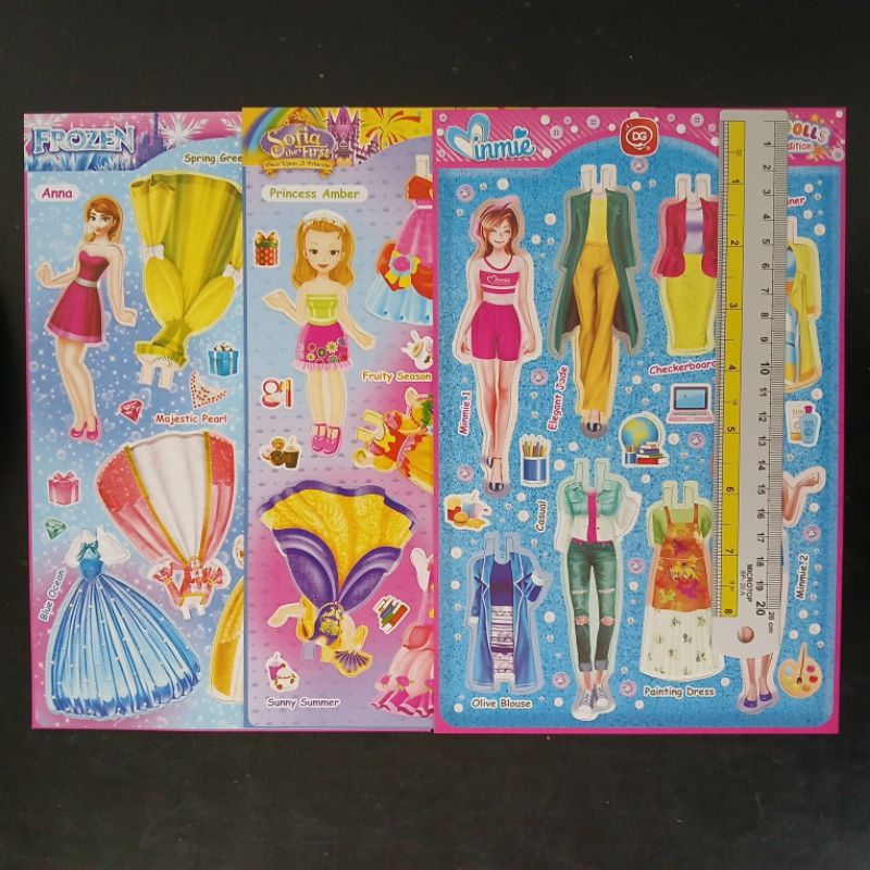 paper dolls 10 Lembar 26x17cm aktivitas BP dress up spesial edition