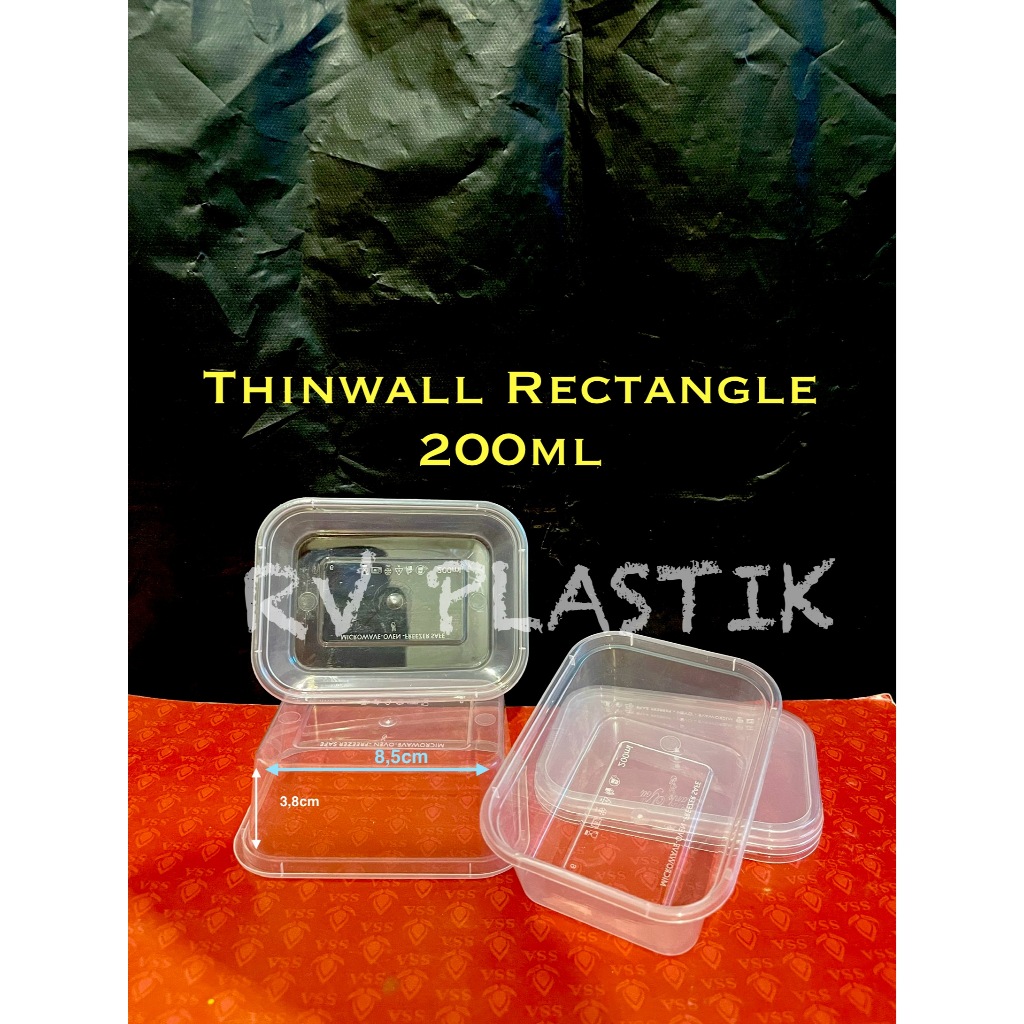Thinwall Petak 200ml/Thinwall Rectangle 200ml/Thinwall kecil 200ml