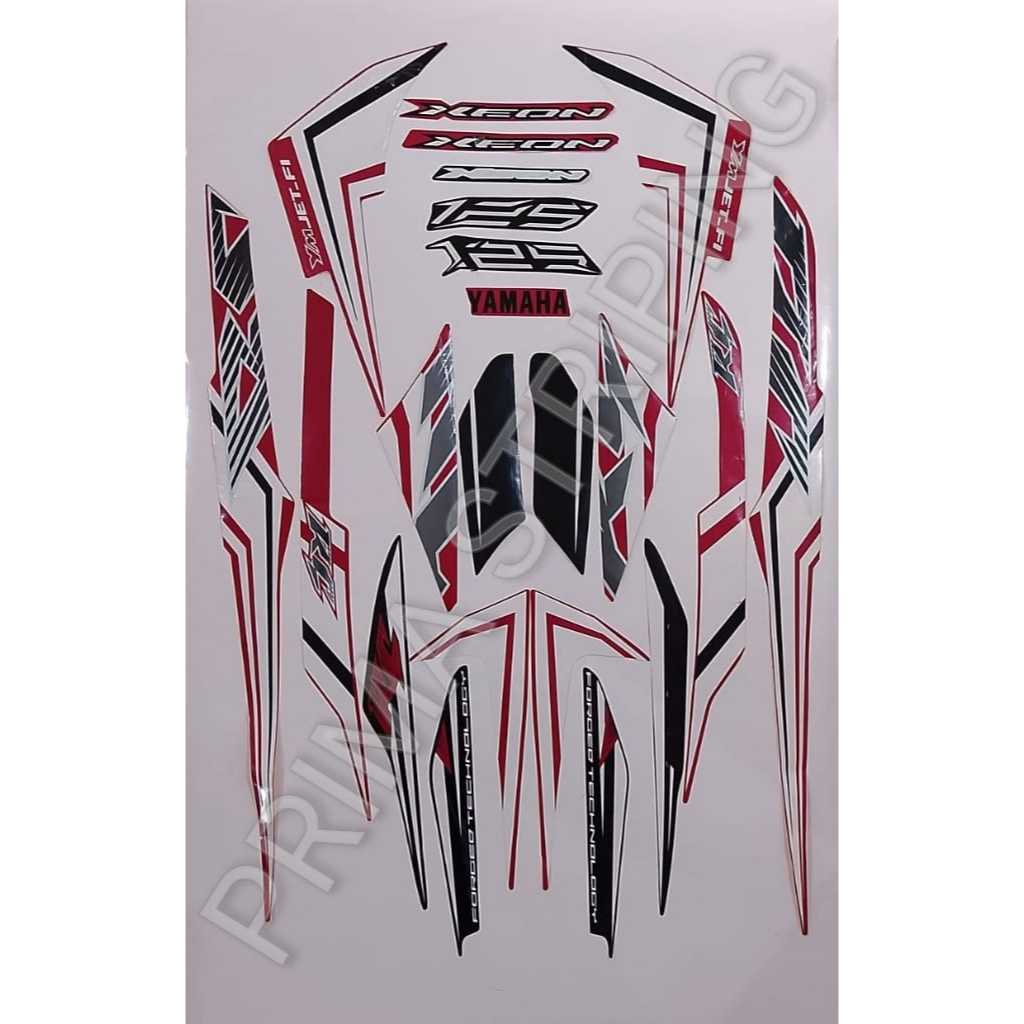 STRIPING STIKER MOTOR XEON RC 2014 MERAH TERMURAH