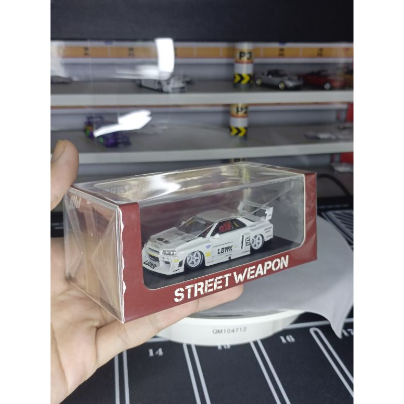 STREET WEAPON NISSAN SKYLINE ER34 LIBERTY WALK LBWK WHITE OPEN HOOD