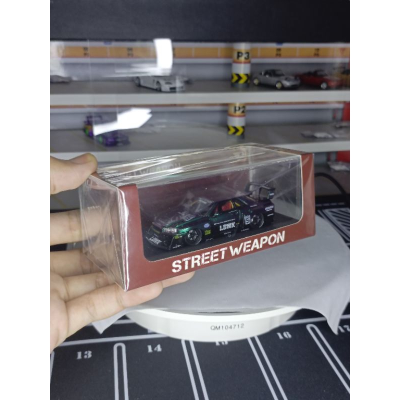 STREET WEAPON NISSAN SKYLINE ER34 LIBERTY WALK LBWK CHROME PURPLE OPEN HOOD