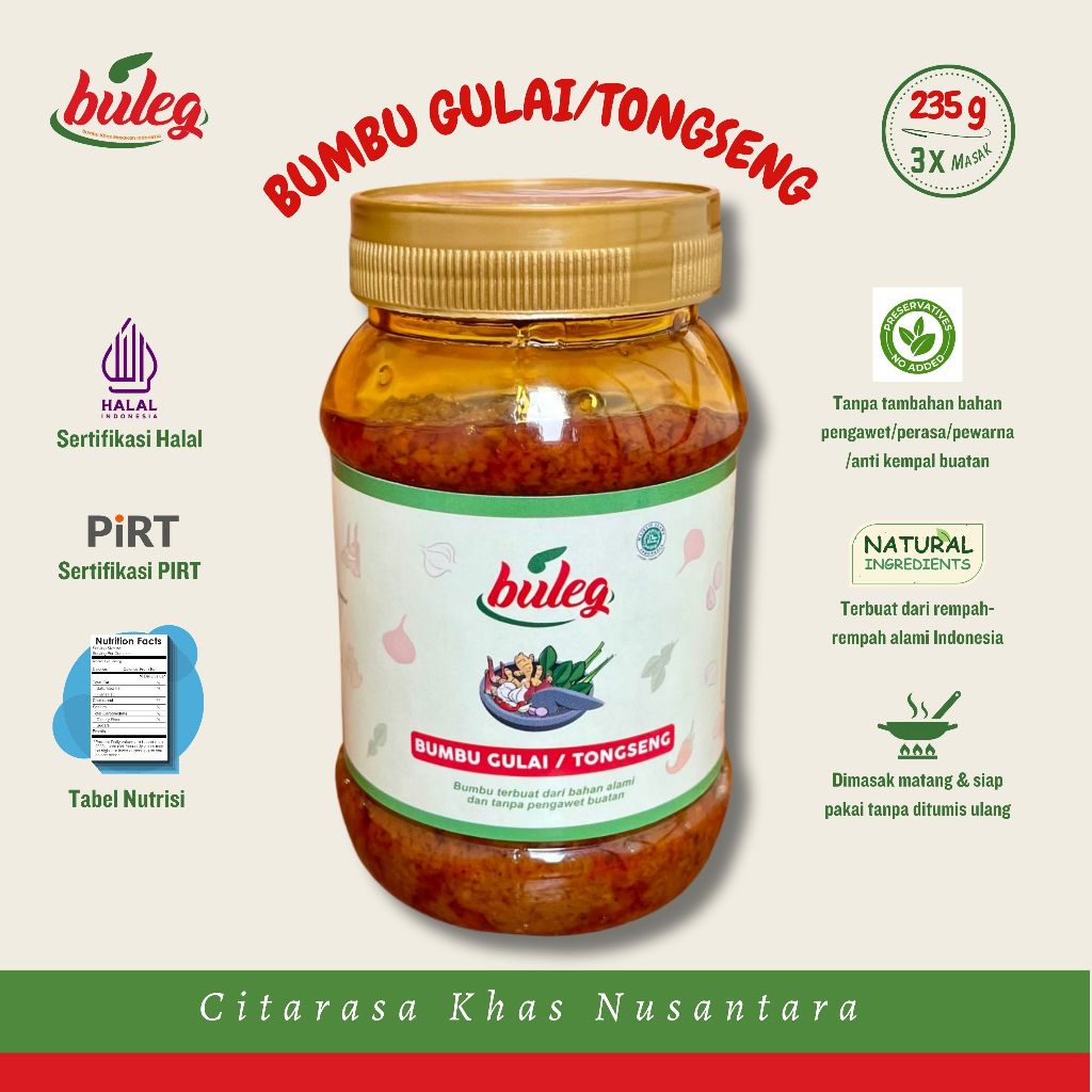 

Buleg Bumbu Gulai / Tongseng - Botol 235 g