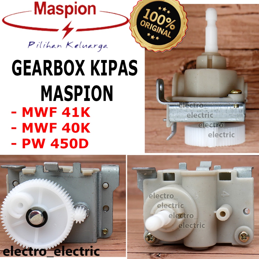 Sparepart Gear Box Kipas Angin Maspion Kotak Untuk MWF41K MWF4K PW45D Original x H4B9
