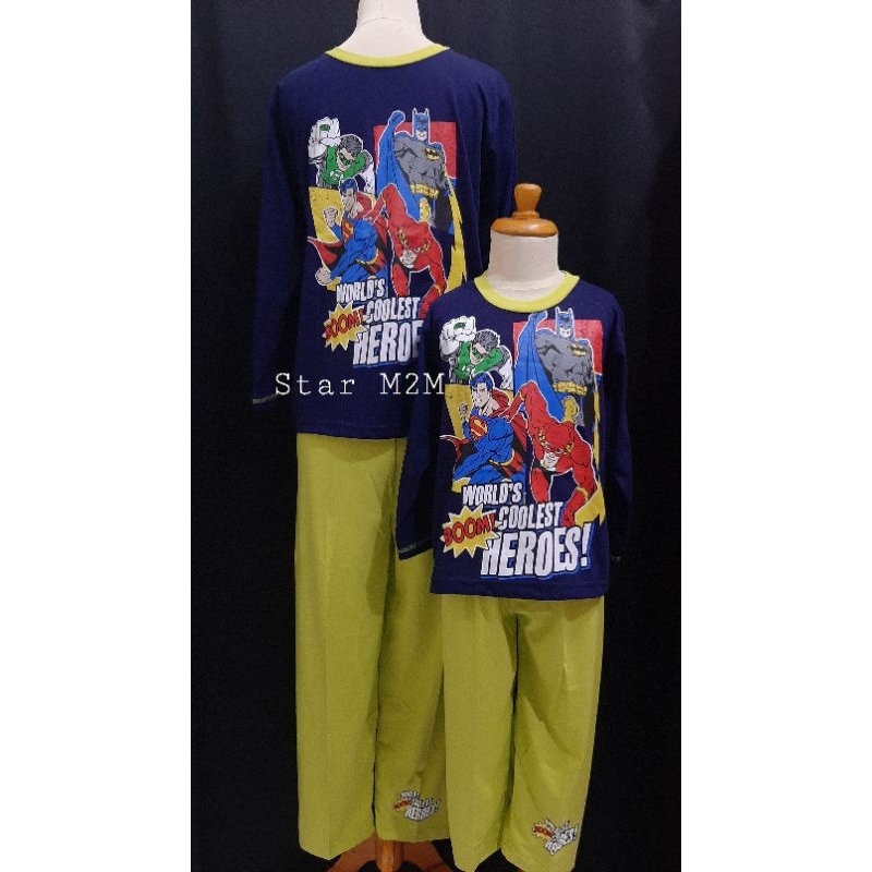 Baju Tidur Anak Cowok merk Anne Claire ( Coolest Hero ) st.lengan pjg celana pjg