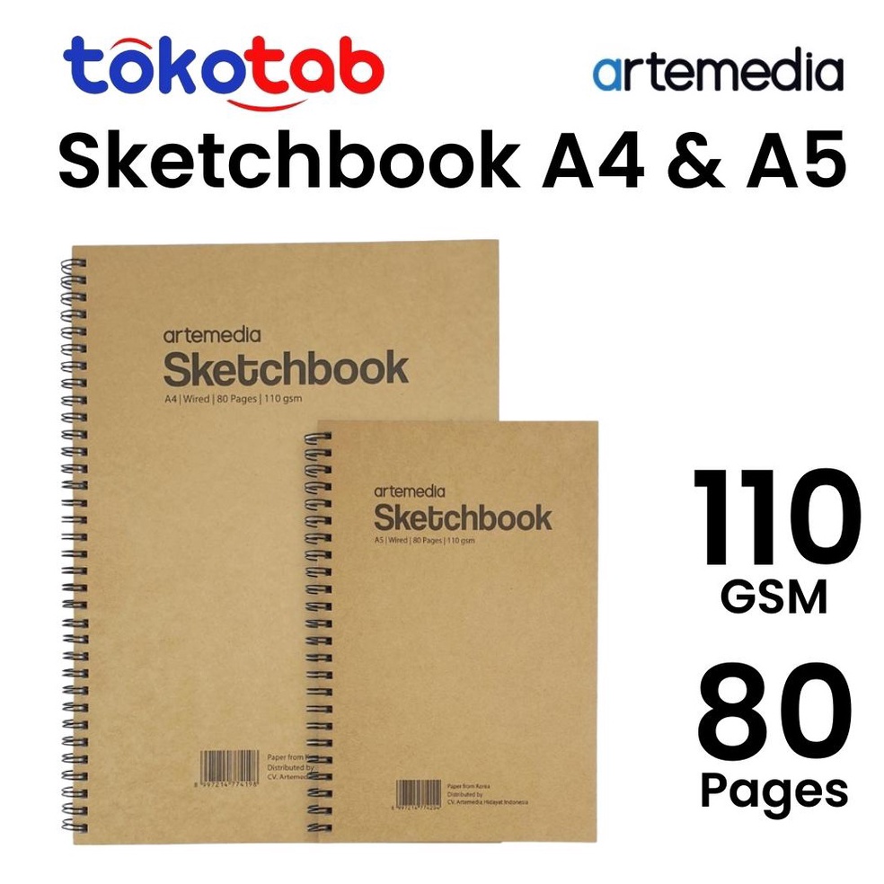 

Tokotab Buku Sketsa Artemedia Sketchbook Wired A5 A4 Craft Cover Jilid Spiral 8 Lembar 11gsm n G5U4