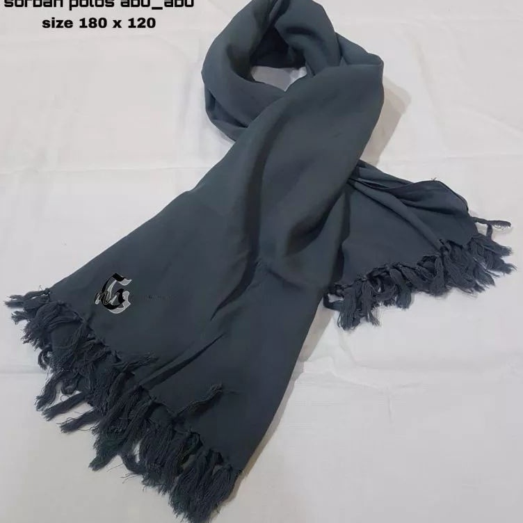 Sorban polos Abu abu biru hitam putih coklat hijau serban santri surban habib murah KODE V3E3
