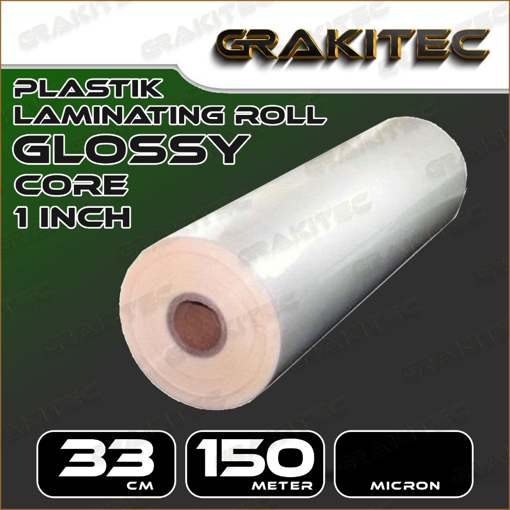 

PLASTIK LAMINATING PANAS ROLL 33 CM X 15 M 21 MIC DOFF GLOSSY GRAKITEC NOT HOMBO v QT5