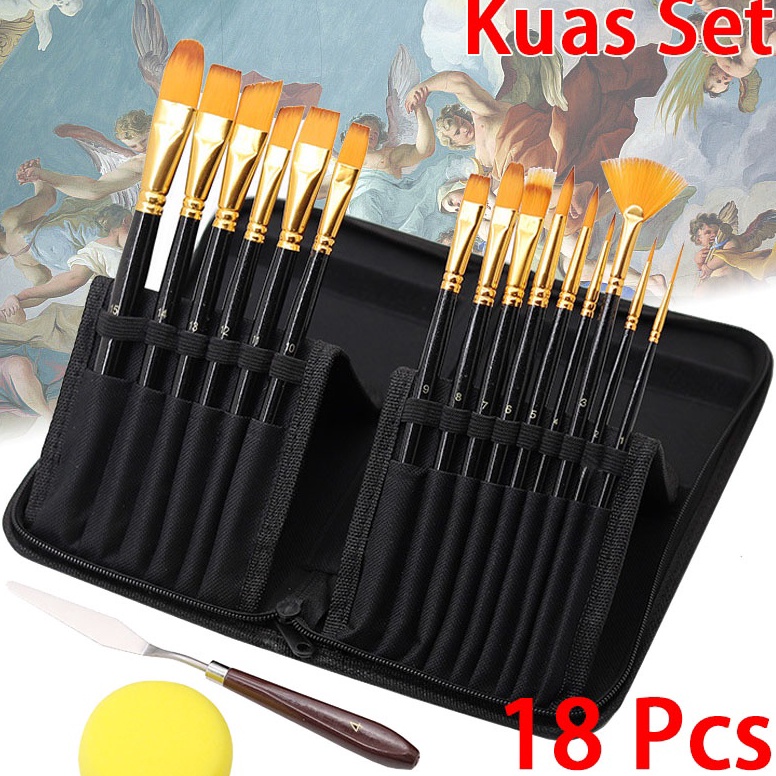 

Art Brush Set Sikat Rambut Nylon Pinay Batang Pena Lukisan Cat Minyak Tirai Kuas Lukisan Cat Air Guas h O6R8