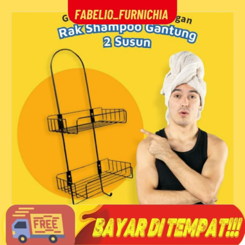 Rak Shampoo OLIVE Besi Susun 2 Rak Gantung Rak Kamar Mandi