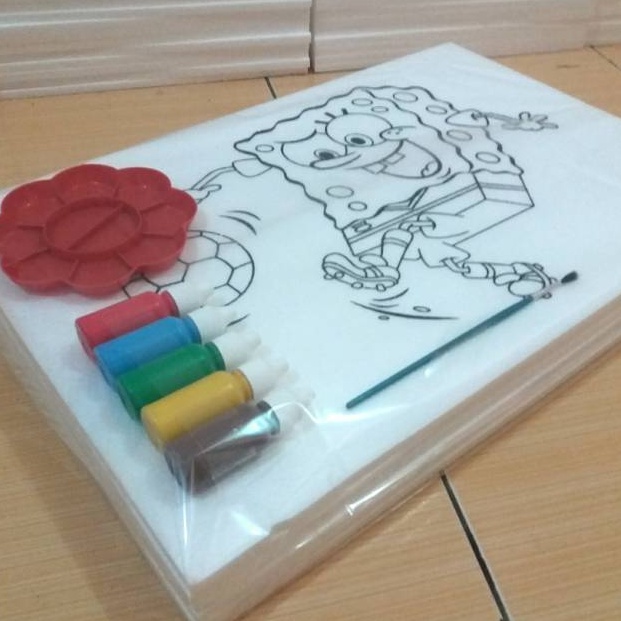 

Styrofoam Kanvas Bagus Lukis Gambar 6 Gambar 1 Set Bonus 5 Warna Cat Air Edukasi Anak Mewarnai n L7R7