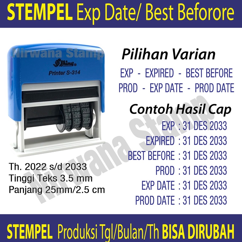 

Stempel Tanggal Produk Expired Kadaluwarsa Exp Date Best Before g O6L3