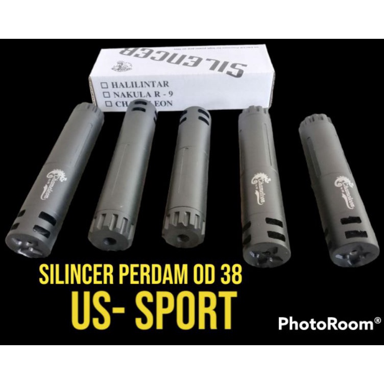 SILINCER PEREDAM CNC CHAMELEON OD 38 p2cm sangat senyap untuk uklik atau PCP m UD3
