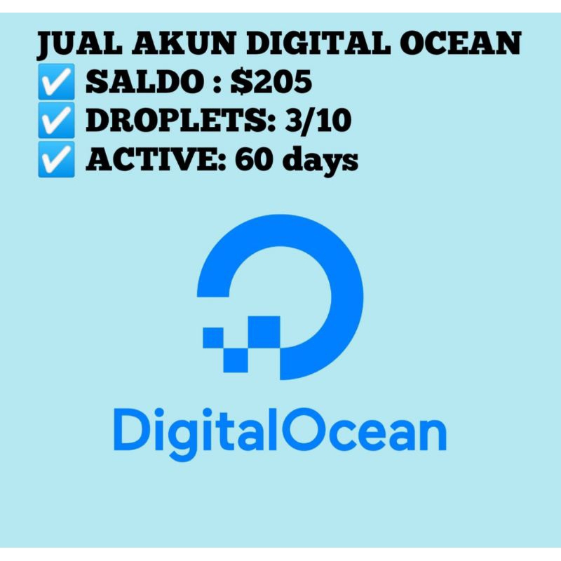 AKUN CLOUD DIGITAL OCEAN $205