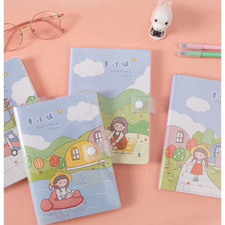 

TERBATAS The Party Of Rabbits Fairytale Town Notebook Kancing dengan Halaman Full Color 128 lembar