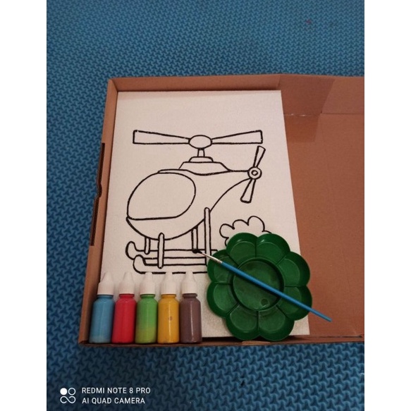 

Mewarnai paketan sterofoam 6 gambar 5 warna 1 kuas dan palet i H8K7