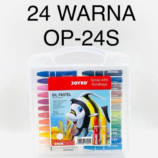 

CRAYON Krayon Minyak Oil Pastel TiTi JOYKO 24 WARNA OP24S d R6K3