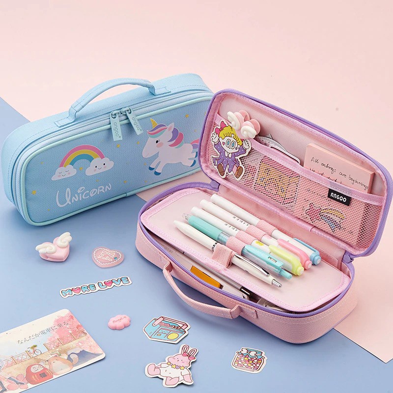 

WAH Tempat Pensil Angoo dreaming set Handbag Style Pencil Case Hand