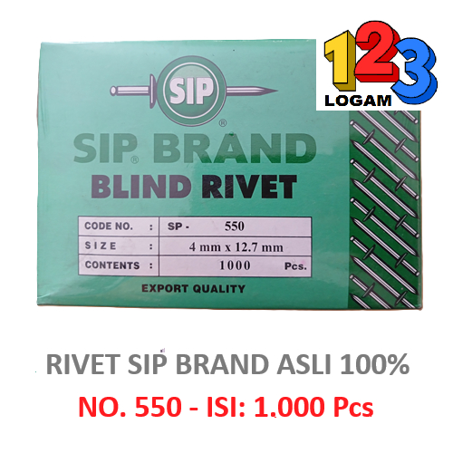 Blind Rivet No. 550 - Paku Rivet Merk SIP Brand