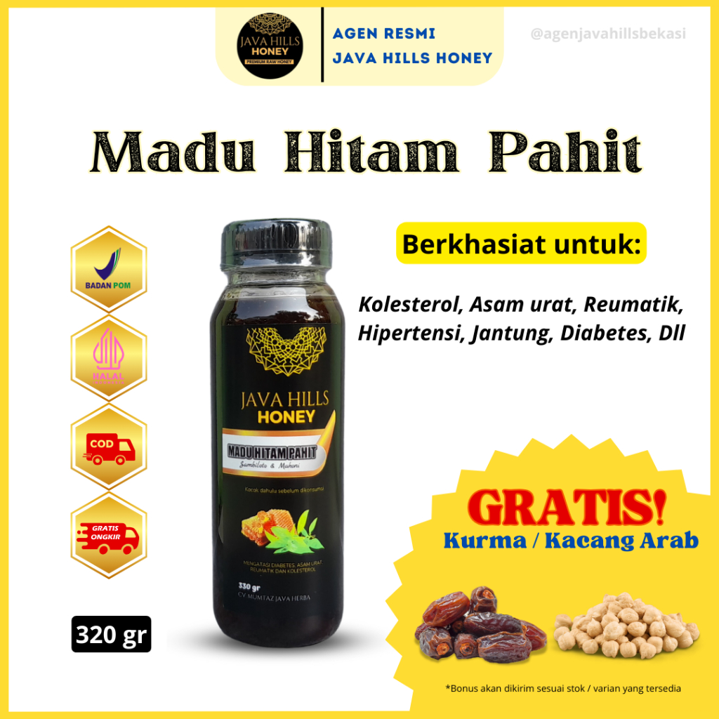 

Madu Hitam Pahit Java Hills Honey / Madu Hitam Asli Madu Hitam Pahit Herbal / Madu Untuk Diabetes