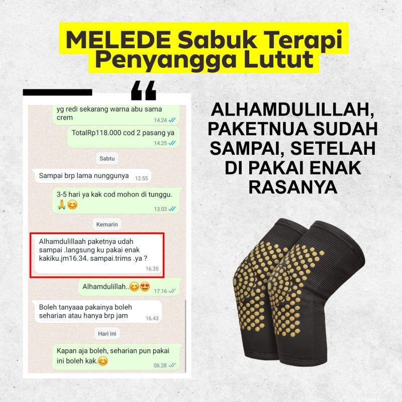 Sabuk terapi lutut / penyangga lutut