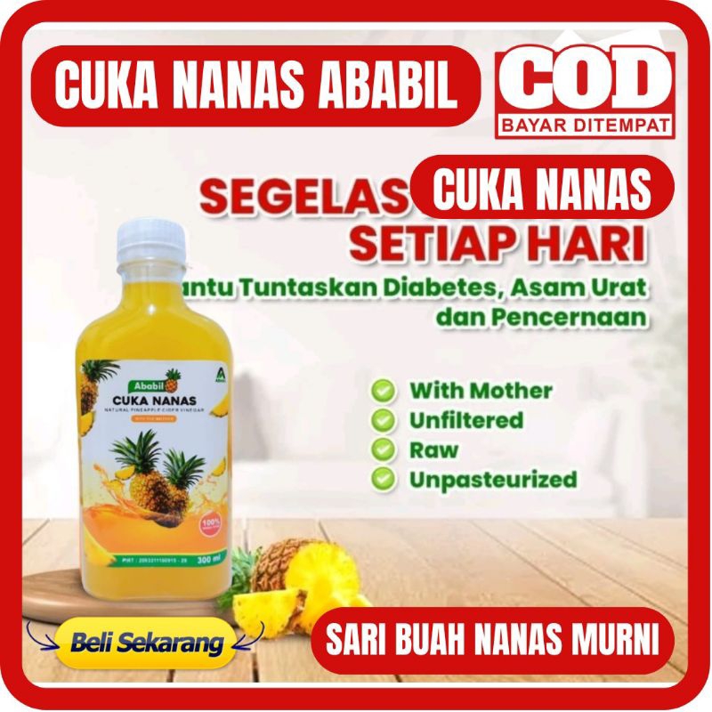 

[BISA COD] CUKA NANAS ABABIL 300 ML - CUKA NANAS MURNI CUKA NANAS ORGANIK CUKA NANAS WITH MOTHER OBAT DIABETES AMPUH