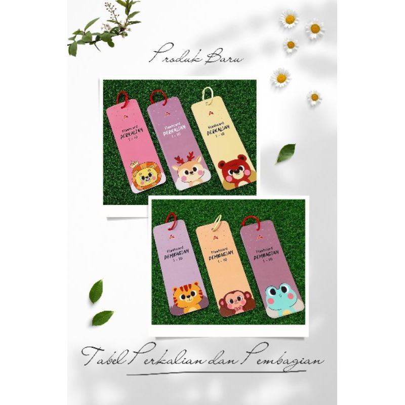 TABEL PERKALIAN DAN PEMBAGIAN | FLASHCARD MATEMATIKA DASAR