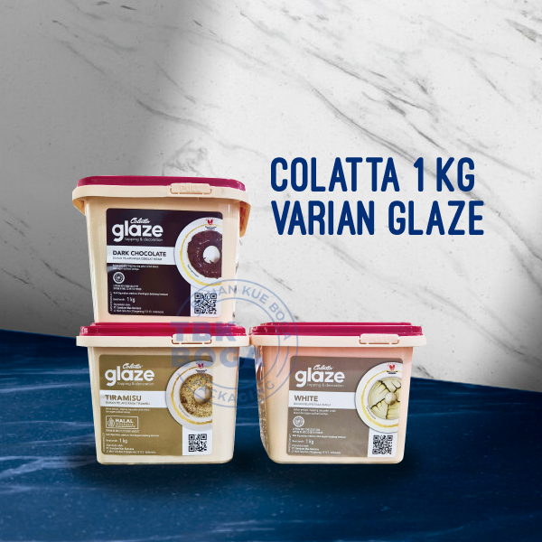 

Colatta Glaze 1 Kg ( Dark, Tiramisu, Strawberry, Green Tea, Cappuccino, White ) Colata Selai Topping