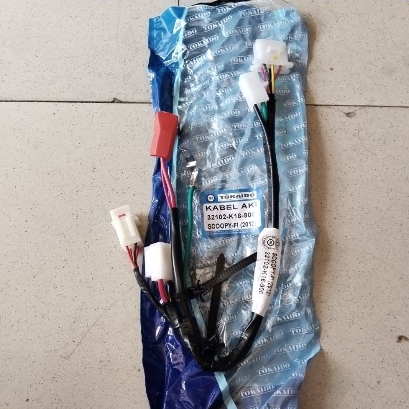Kabel aki tokaido scoopy fi 2012/kabel body bagian accu aki scoopy  fi 2012