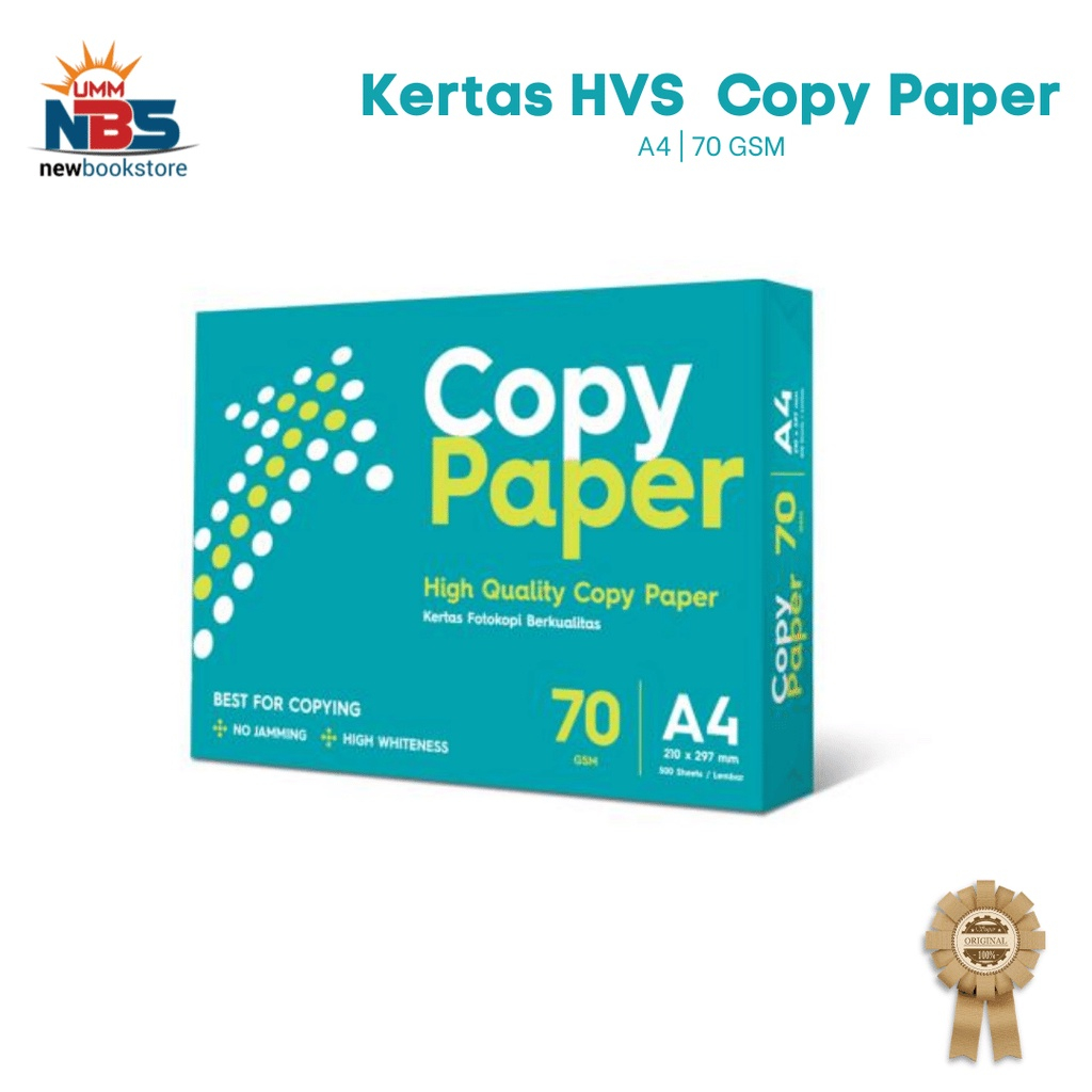 

Kertas Printer / Fotocopy | Kertas HVS A4 / F4 Copy Paper | 1 Rim isi 500 Lembar